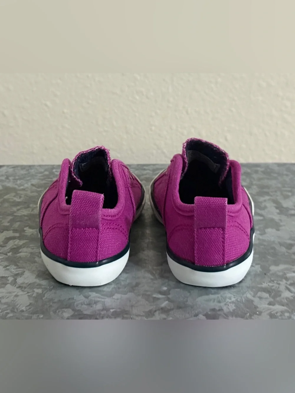 Polo by Ralph Lauren Raymond Kids Slip-On Canvas Sneakers, Berry Pink, Size 4.5